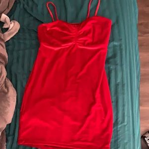 Beautiful velvet red cocktail dress